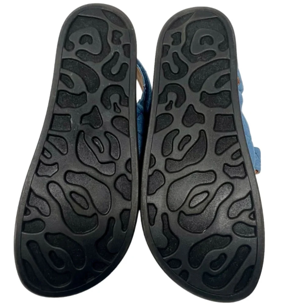Aerosoles women's Lamirca blue quilted adjustable sandals size 12M